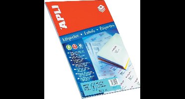 Apli etiketten ft 105 x 37 mm (b x h), rechte hoeken, 400 stuks, 16 per blad (1214)