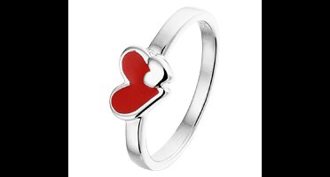 The Kids Jewelry Collection Ring Hartjes - Zilver