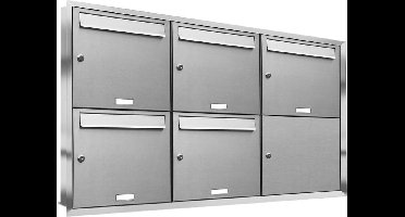 Brievenbus groot 5 adressen met rand