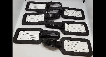 Benson Bagagelabels - Zwart - 6 STUKS