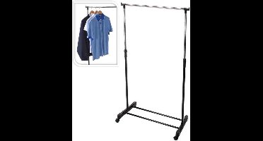 Storage solutions Kledingrek enkel met 4 wielen metaal