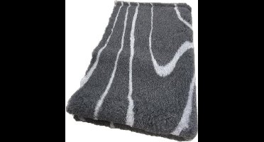 Vet Bed Waves + Grijs- Latex Anti Slip. Rol van 5 Meter