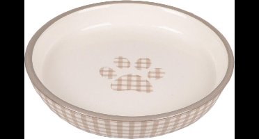 Flamingo Kattenvoerbak Mylo - Beige/Wit - 180 ml