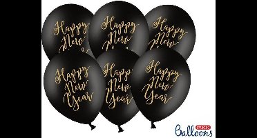 Partydeco - Ballonnen Happy New Year classic 6 stuks