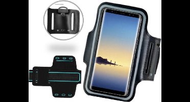 Hardloop Telefoonhouder Zwart - Universele Sportband Armband voor alle Telefoons tot 6.3 inch