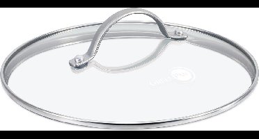 GreenPan universele glazen deksel 28cm - transparant - verhard glas - RVS