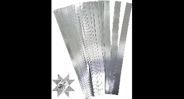 Vlechtstroken, zilver, L: 45 cm, d 6,5 cm, B: 15 mm, 100 stroken/ 1 doos