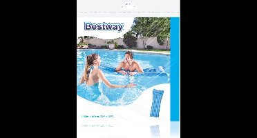 Opblaasbaar Zwembed - Zwemmatras - Luchtbed - Waterbed - Waterluchtbed - Mat Blauw - 183 x 69 cm