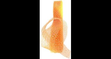 Decoratie tule op rol oranje 22mx4.5cm