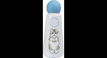 Blue Sky Studios drinkfles - stalen waterfles 400ml met kattenprint.