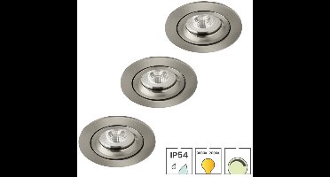 Lybardo - Lage Inbouwspots - 3-pack - 5W - Dim to warm - Waterdicht - Spotjes Inbouw