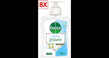 8 x Dettol Handzeep Kamille & Katoenbloesem (Gentle) 250ml - Kalmerend