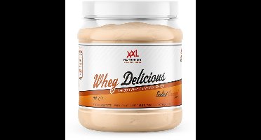 XXL Nutrition - Whey Delicious - 80% Eiwit - Salted Caramel / Karamel Zeezout - Wei Eiwitpoeder met BCAA & Glutamine, Proteine Poeder, Eiwit shake, Whey Protein - Diverse Smaken - 450 gram (15 shakes)