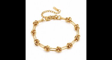 Armband - Goudkleurig- verguld - dames - Vrouwen - feest sieraden - verjaardag cadeau - cadeau - vakantie