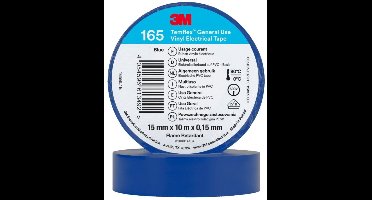 3M Temflex - Vinyl isolatietape 165 - 0.15 mm - Blauw