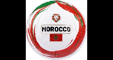 Avento Voetbal - Lion Force - Rood/wit - Maat 5 - ⌀ ca. 22 cm - WK voetbal - Marokko