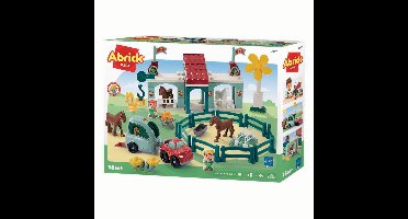 Abrick paardenrenbaan bouwset - kleurrijke speelset met paarden.