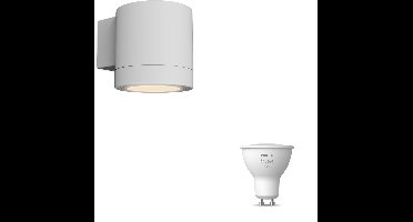 Philips Hue Fylx Wandlamp voor Buiten Down (Wit) - Buitenlamp - GU10 - Warmwit Licht - Hue White