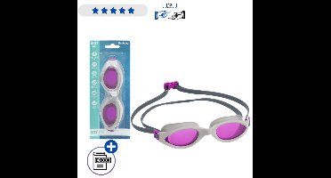 Bestway Zwembril 21077 Roze - Comfortabele Swimming Goggles Met UV Bescherming En Anti Fog Lenzen - Verstelbare Zwembril Voor Zwembad Strand En Watersport Vanaf 14 Jaar Met Ebook