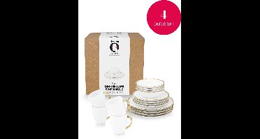vtwonen - Basic - voor 4 Personen - Serviesset - Wit - Porselein - Servies