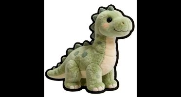 Vloerkleed Dinosaurus - dino - pluche - groen - antislip - 100 x 100 cm
