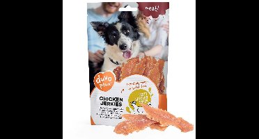 duvoplus meat! snack kip jerkies voor honden 1kg