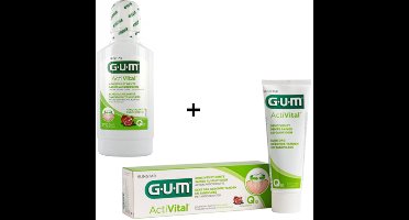 GUM Activital Tandpasta + Mondwater - Voordeelverpakking