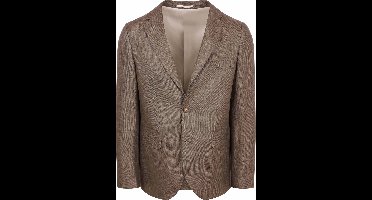 Suitable Blazer Linen Twill Bruin - Maat 56 - Heren blazer