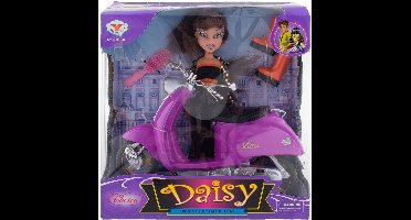 Daisy modepop met scooter
