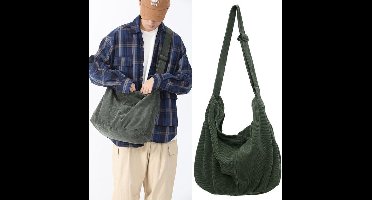 Corduroy Schoudertas - Corduroy Tote Bag - Schoudertas voor dames - Grote capaciteit Hobo - Casual werk winkelen