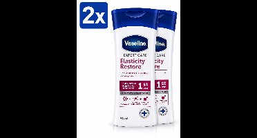 2 x Vaseline Bodylotion Expert Care – Elasticiteit Herstellen – Intens Hydraterend – Voor Droge Huid – 400 ml