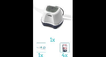 Intex QS400 zoutwatersysteem - Zwembaden tot 17.413 liter inclusief Zwembadzout (4 stuks) - Schoonmaakset