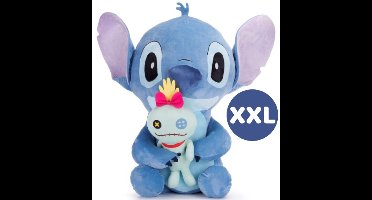 Stitch met Scrump Disney Pluche Knuffel XXL 90 cm - Lilo en Stitch Plush Toy - Grote XL Speelgoed Knuffels voor Kinderen Jongens Meisjes