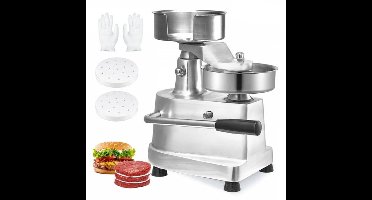 Professionele Hamburgerpers - Commerciële Hamburger Pers - Hamburger Maker - Manual Ronde Vlees - Keuken Machine - RVS - 4 Inch