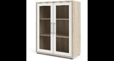 Giga Living Boekenkast Prima - Wit/Naturel - 90x110x45cm