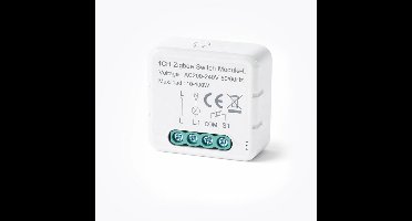 Zigbee inbouwschakelaar - 1 gang - Slimme schakelaar - Werkt met SmartLife en andere bekende apps - Zonder nuldraad