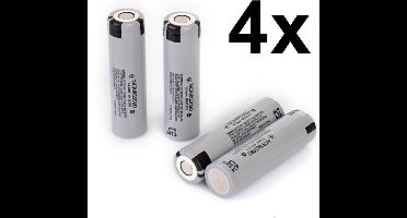 Panasonic 18650 NCR18650BD 10A 3.7V 3200mAh - Flat Top - 4 Stuks