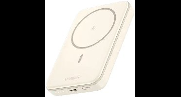 UGREEN Draadloze Magnetische Powerbank Mini 10000mAh Snellader Compatibel met MagSafe USB-C 15W Beige