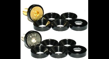 10 Stuks M4 Anodized Aluminium Ingezette Wasmachine voor Motorruimte en Bumper Bescherming (Zwart)