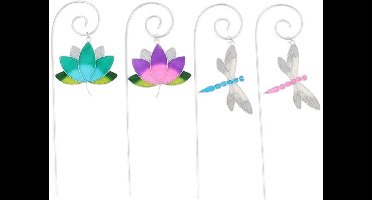 Something different set van 4 vijvervissende zonvanger decoratie figuren