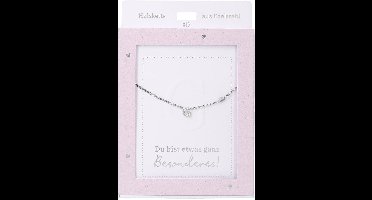 Depesche ketting zilver met letter G en hart hanger cadeau.