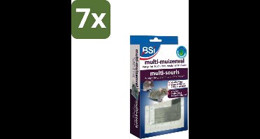BSI – Multi Muizenval – Gegalvaniseerd Metaal – 29,2 × 16 × 5 cm - Bulkverpakking - 7 stuks