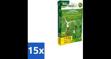 BSI – Organisch-Minerale Gazonmeststof – Indirecte Mosbestrijding – 10 kg (100 m²) - Bulkverpakking - 15 stuks