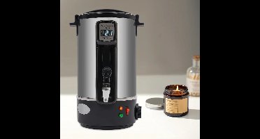 Elektrische Wassmelter - Wazsmelter - Kaarsen Maken - Kaarswas - Verwarmingspot - 12L/1100W - 3,92 kg - Grijs