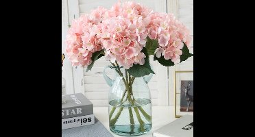 Witte kunsthortensia's – Kunstzijden hortensiabloemen met stelen – Boeketten en arrangementen voor tafeldecoratie thuis, bruiloften, babyshowers en verjaardagsfeestjes