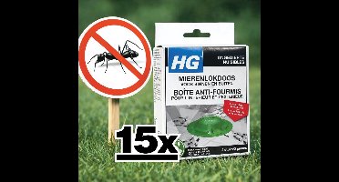 15 x HG Mierenlokdoos 2 stuks per verpakking - Mierenbestrijding - Mierenlokdoos - Mierenbestrijding Binnen En Buiten - Mierenbestrijding Tot In Het Nest