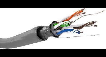 CAT 5e netwerkkabel, F/UTP, grijs, CCA, AWG 24/1 (solid)