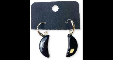 Onyx Maan oorbellen - fashion jewelry