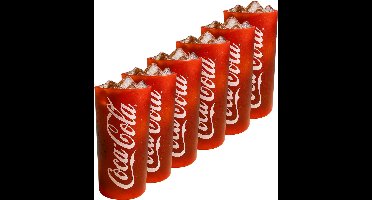 Coca Cola Glazen - Longdrinkglazen - Frisdrankglazen - Frozen - Rood 270 ml - 6 Stuks
