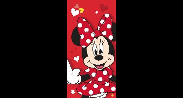 Disney Minnie Mouse Strandlaken Hearts - 70 x 140 cm - Katoen